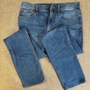 J Crew Factory Men’s Straight Leg Blue Jeans 32x34 Medium wash Denim w Stretch